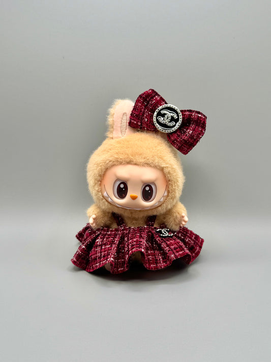 Labubu Designer Clothing Set - CC Inspired (Maroon)